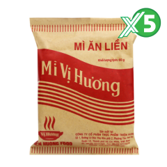Lô 5 mì Vị Hương vàng gói giấy 60g chính hãng | Siêu Thị GO!– Thực phẩm giá tốt