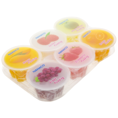 Rau câu thạch dừa hỗn hợp Nanaco 6 hộp x 80g chính hãng