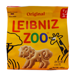 Bánh quy bơ hình thú Bahlsen Zoo Original gói 100g chính hãng