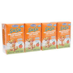 Lốc 4 sữa chua SuSu cam 110ml chính hãng | Siêu Thị GO!– Thực phẩm giá tốt