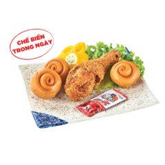 Combo bánh bao + đùi gà chính hãng