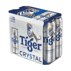 Lô 6 bia Tiger Crystal lon 330ml chính hãng