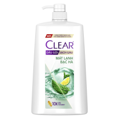 Dầu gội Clear bạc hà mát lạnh sạch gàu chai 1.4kg chính hãng
