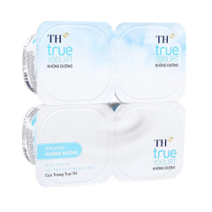 Lô 4 Sữa chua TH không đường 100g chính hãng | Siêu Thị GO!– Thực phẩm giá tốt