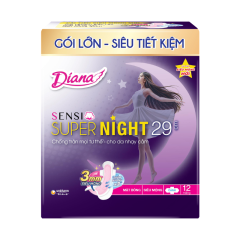 Băng vệ sinh Diana Sensi ban đêm dài 29cm gói 12 miếng chính hãng