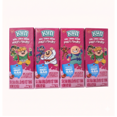 Lô 4 sữa chua uống Kun vị kem dâu hộp 180ml chính hãng | Siêu Thị GO!– Thực phẩm giá tốt