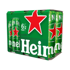Lô 6 bia Heineken lon cao 330ml chính hãng