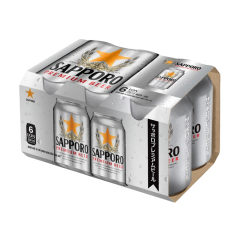 Lô 6 Bia Sapporo Premium 330ml chính hãng