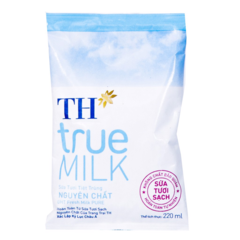 Sữa bịch TH true Milk nguyên chất 220ml chính hãng | Siêu Thị GO!– Thực phẩm giá tốt