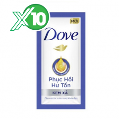 Lô 10 Gói Dầu Xả Dove Phục Hồi Tóc Hư Tổn 6G chính hãng