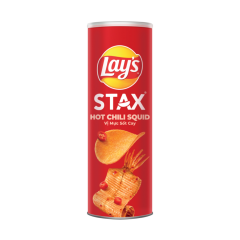 Snack khoai tây Lay's Stax vị mực cay 90g chính hãng