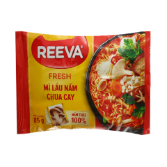 Mì Reeva lẩu nấm chua cay 85g chính hãng