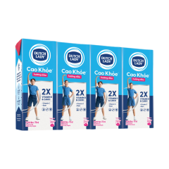 Lốc 4 sữa Cô Gái Hà Lan cao khỏe vị dâu 170ml chính hãng | Siêu Thị GO!– Thực phẩm giá tốt
