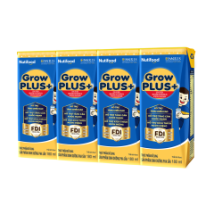 Lô 4 sữa Grow Plus tăng cân vani 180ml chính hãng