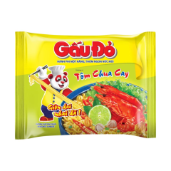 Mì Gấu Đỏ tôm chua cay gói 65g chính hãng | Siêu Thị GO!– Thực phẩm giá tốt