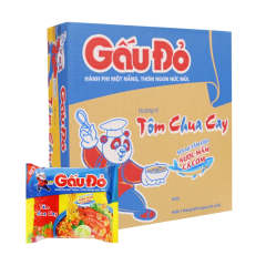 Thùng 30 mì Gấu Đỏ tôm chua cay 65g chính hãng | Siêu Thị GO!– Thực phẩm giá tốt