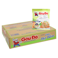Thùng 50 cháo Gấu Đỏ thịt bằm gói 50g chính hãng