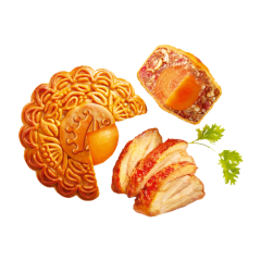 Bánh trung thu Kinh Đô gà quay sốt X.O 2 trứng 210g chính hãng