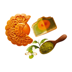 Bánh trung thu Kinh Đô hạt sen trà xanh 2 trứng 210g chính hãng