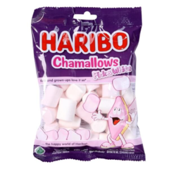 Kẹo xốp Haribo Chamallows pink & white 70g chính hãng