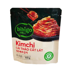 Kim chi cải thảo cắt lát Bibigo gói 100g chính hãng