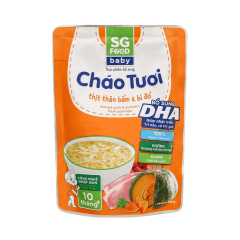 Cháo tươi thịt bằm bí đỏ SG Food 240g chính hãng