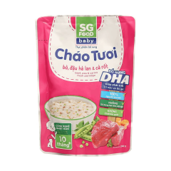 Cháo tươi bò đậu Hà Lan carot SG Food 240g chính hãng