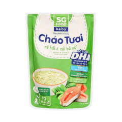 Cháo tươi cá hồi cải bó xôi SG Food 240g chính hãng