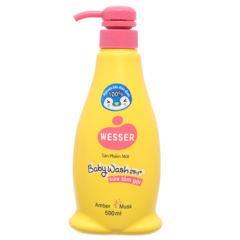 Sữa tắm gội cho bé Wesser Amber Musk 500ml chính hãng