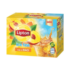 Trà Lipton Ice Tea vị đào hộp 16 gói x 14g chính hãng