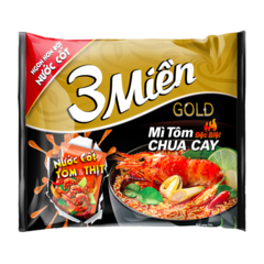 Mì 3 Miền Gold tôm chua cay đặc biệt gói 75g chính hãng | Siêu Thị GO!– Thực phẩm giá tốt