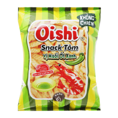 Snack Oishi Tôm Muối Ớt Xanh 32g chính hãng
