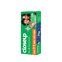 Bộ 2 kem đánh răng CloseUp bạc hà thơm mát 180g chính hãng