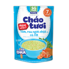 Cháo tươi SG FOOD tôm, rau ngót, cà rốt 240g chính hãng