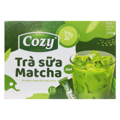 Trà sữa Cozy Matcha 3in1 hộp 10 gói x 17g chính hãng