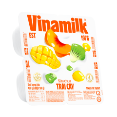Lô 4 Sữa chua Vinamilk trái cây 100g chính hãng | Siêu Thị GO!– Thực phẩm giá tốt