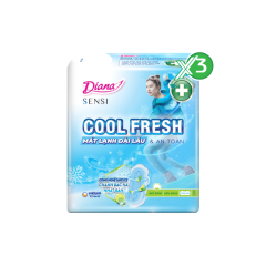Lô 3 Băng vệ sinh Diana Sensi Cool Fresh không cánh 8 miếng chính hãng