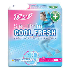 Băng vệ sinh Diana Siêu Thấm Cool Fresh siêu mỏng cánh 8 miếng chính hãng