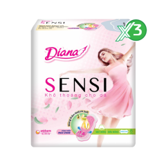 Lô 3 Băng vệ sinh Diana Sensi mỏng không cánh 23cm 8 miếng chính hãng