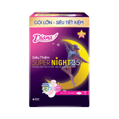 Băng vệ sinh Diana Super Night 35cm 12 miếng chính hãng