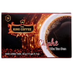 Cà phê King Coffee hòa tan đen 15 gói x 2g chính hãng