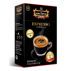 Cà phê đen hòa tan Espresso King Coffee 15 gói x 2.5g chính hãng