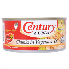 Cá ngừ biển khúc ngâm dầu Century 184g chính hãng