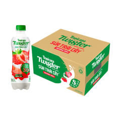 Thùng 24 trái cây sữa Juicy Milk vị dâu 320ml chính hãng