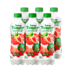 Lô 6 nước trái cây Juicy Milk hương dâu sữa 320ml chính hãng