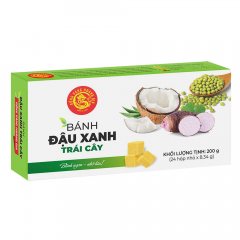 Bánh đậu xanh Rồng Vàng Hoàng Gia trái cây 210G chính hãng