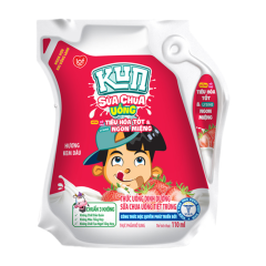 Sữa chua uống Kun vị kem dâu túi 110ml chính hãng | Siêu Thị GO!– Thực phẩm giá tốt