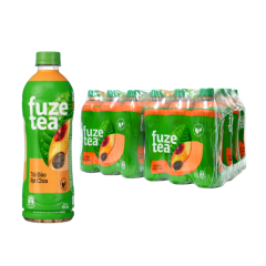 Thùng 24 trà đào hạt chia Fuzetea 450ml chính hãng
