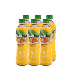 Lô 6 trà chanh dây hạt chia Fuzetea chai 350ml chính hãng
