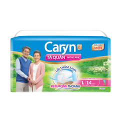 Tã quần Caryn siêu thấm size L14 chính hãng